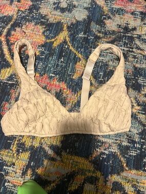 Skims quilted triangle bralette in moonbeam